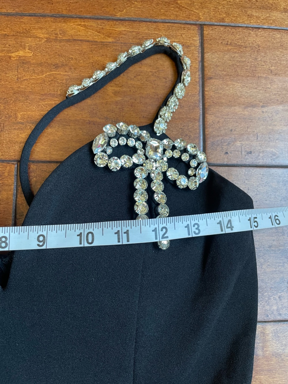NWOT Rhinestones Crystals embellished Expensive Nights Jumpsuit tall long 34” M - Picture 11 of 13